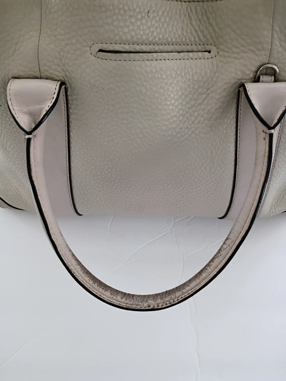 Coach pebble leather handbag Creed 30144 Bleecker Ecru